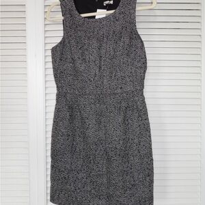 J. Crew Textured Black and Gray Mini Dress